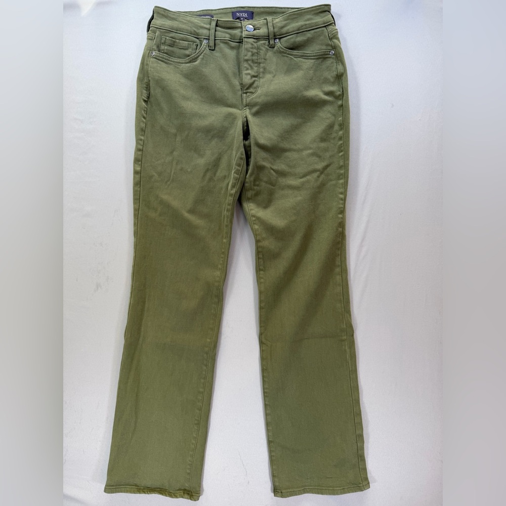 NYDJ Women's Marilyn Straight Jeans, olive green
